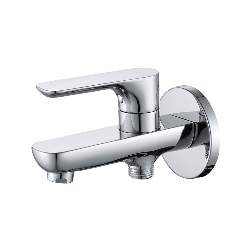 Chrome Valve Wall Mounted 2 Way Bib Tap with Lever Handle