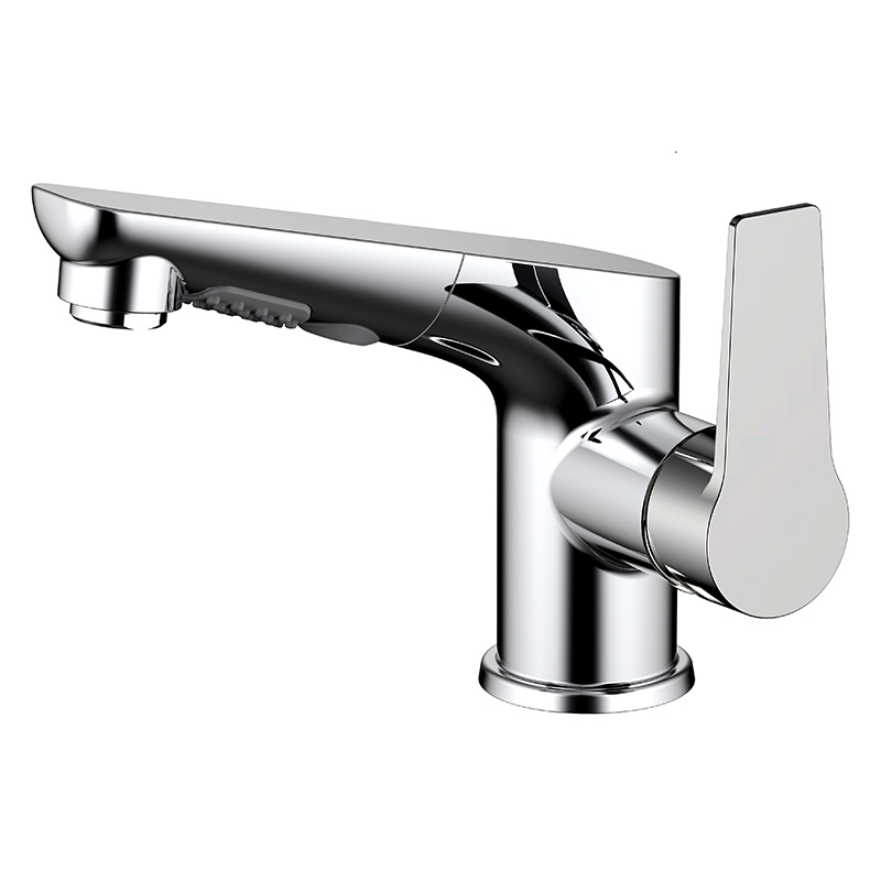 Single Hole Chrome Bathroom Short Basin Faucet