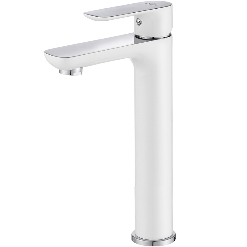 Tall Brass White Chrome Bathroom Basin Faucet