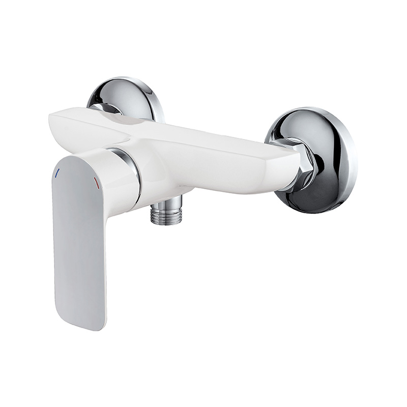 White Bathtub Faucet Tap Valve With Handle