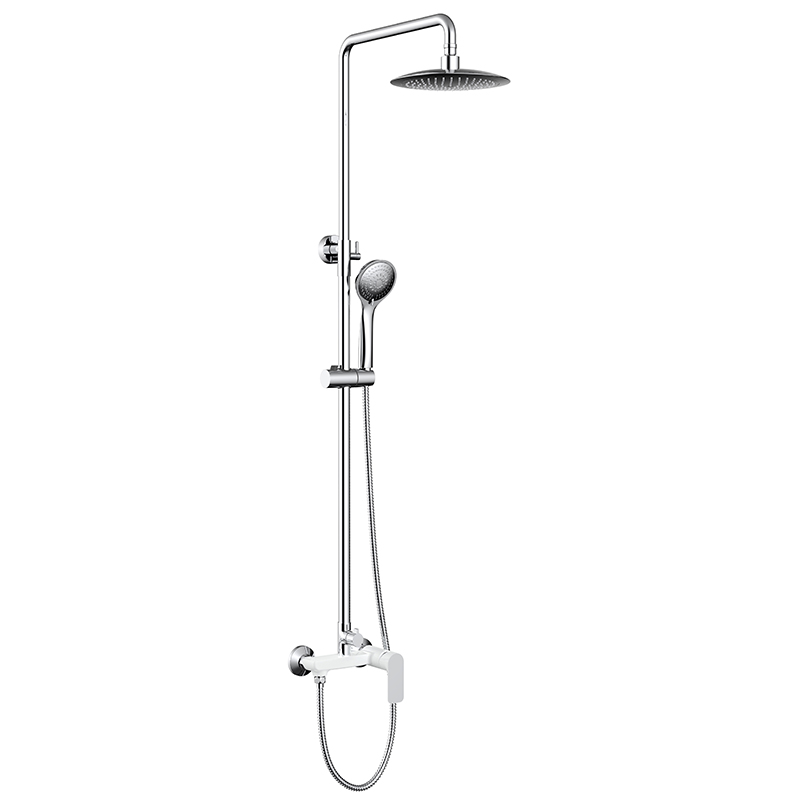 Silver Thermostatic Rain Bath Shower Faucet System 